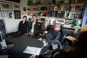 Stephen Hawking displays our print in his office