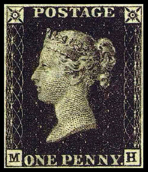 Penny Black, the world's first adhesive postage stamp, debuted 184 years ago today