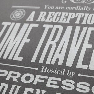 Stephen Hawkings Time Travel Experiment poster, open edition detail