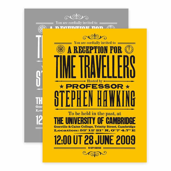 Stephen Hawking's Time Travellers Invitation: Open Edition
