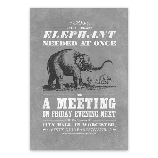 Elephant Needed at Once: A 'Vintage Mashups' Open Edition Print