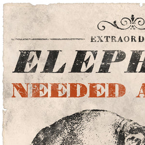 Vintage Mashups Print: Elephant Needed at Once – detail 3